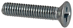Value Collection - M2.5x0.45 Metric Coarse, 12mm OAL Phillips Drive Machine Screw - Flat Head, Grade 4.8 Steel, Zinc-Plated Finish, Without Washer - Exact Tooling
