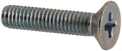 Value Collection - M3x0.50 Metric Coarse, 14mm OAL Phillips Drive Machine Screw - Flat Head, Grade 4.8 Steel, Zinc-Plated Finish, Without Washer - Exact Tooling