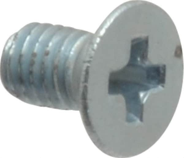 Value Collection - M3x0.50 Metric Coarse, 5mm OAL Phillips Drive Machine Screw - Flat Head, Grade 4.8 Steel, Zinc-Plated Finish, Without Washer - Exact Tooling