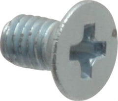 Value Collection - M3x0.50 Metric Coarse, 5mm OAL Phillips Drive Machine Screw - Flat Head, Grade 4.8 Steel, Zinc-Plated Finish, Without Washer - Exact Tooling