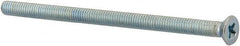 Value Collection - M3x0.50 Metric Coarse, 50mm OAL Phillips Drive Machine Screw - Flat Head, Grade 4.8 Steel, Zinc-Plated Finish, Without Washer - Exact Tooling