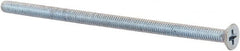 Value Collection - M4x0.70 Metric Coarse, 80mm OAL Phillips Drive Machine Screw - Flat Head, Grade 4.8 Steel, Zinc-Plated Finish, Without Washer - Exact Tooling