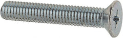 Value Collection - M5x0.80 Metric Coarse, 30mm OAL Phillips Drive Machine Screw - Flat Head, Grade 4.8 Steel, Zinc-Plated Finish, Without Washer - Exact Tooling