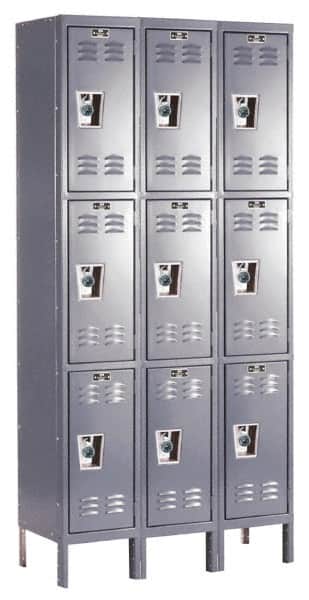 Hallowell - 9 Door, 3 Tier, Ready-Built Wardrobe & Box Lockers - Exact Tooling