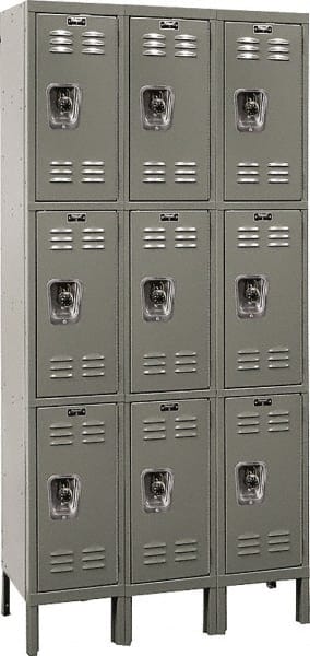 Hallowell - 9 Door, 3 Tier, Ready-Built Wardrobe & Box Lockers - Exact Tooling