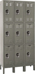 Hallowell - 9 Door, 3 Tier, Ready-Built Wardrobe & Box Lockers - Exact Tooling