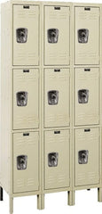 Hallowell - 9 Door, 3 Tier, Ready-Built Wardrobe & Box Lockers - Exact Tooling