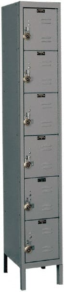 Hallowell - 6 Door, 6 Tier, Ready-Built Wardrobe & Box Lockers - Exact Tooling
