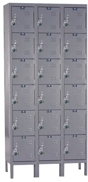 Hallowell - 18 Door, 6 Tier, Ready-Built Wardrobe & Box Lockers - Exact Tooling