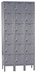 Hallowell - 18 Door, 6 Tier, Ready-Built Wardrobe & Box Lockers - Exact Tooling