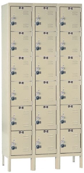 Hallowell - 18 Door, 6 Tier, Ready-Built Wardrobe & Box Lockers - Exact Tooling