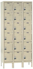 Hallowell - 18 Door, 6 Tier, Ready-Built Wardrobe & Box Lockers - Exact Tooling