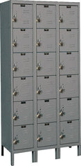 Hallowell - 18 Door, 6 Tier, Ready-Built Wardrobe & Box Lockers - Exact Tooling
