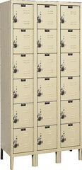 Hallowell - 18 Door, 6 Tier, Ready-Built Wardrobe & Box Lockers - Exact Tooling