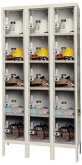 Hallowell - 15 Door, 5 Tier, Safety-View Plus Box Lockers - Exact Tooling