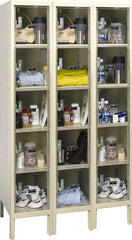 Hallowell - 15 Door, 5 Tier, Safety-View Plus Box Lockers - Exact Tooling