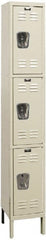 Hallowell - 3 Door, 3 Tier, Galvanite Corrosion Resistant Wardrobe & Box Lockers - Exact Tooling