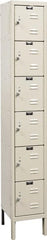Hallowell - 6 Door, 6 Tier, Galvanite Corrosion Resistant Wardrobe & Box Lockers - Exact Tooling