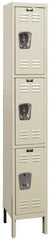 Hallowell - 3 Door, 3 Tier, Galvanite Corrosion Resistant Wardrobe & Box Lockers - Exact Tooling