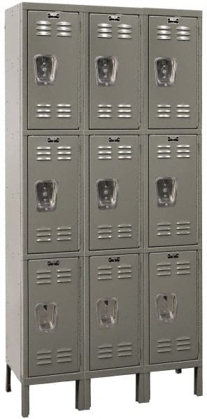 Hallowell - 9 Door, 3 Tier, Premium Wardrobe Lockers - Exact Tooling