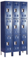 Hallowell - 9 Door, 3 Tier, Premium Wardrobe Lockers - Exact Tooling