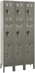 Hallowell - 9 Door, 3 Tier, Premium Wardrobe Lockers - Exact Tooling