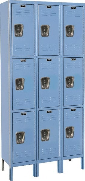 Hallowell - 9 Door, 3 Tier, Premium Wardrobe Lockers - Exact Tooling