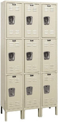 Hallowell - 9 Door, 3 Tier, Premium Wardrobe Lockers - Exact Tooling