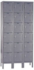 Hallowell - 18 Door, 6 Tier, Premium Box Lockers - Exact Tooling