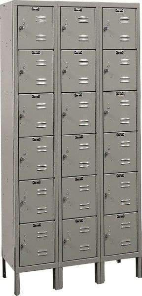 Hallowell - 18 Door, 6 Tier, Premium Box Lockers - Exact Tooling