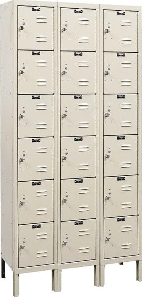 Hallowell - 18 Door, 6 Tier, Premium Box Lockers - Exact Tooling