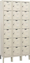 Hallowell - 18 Door, 6 Tier, Premium Box Lockers - Exact Tooling