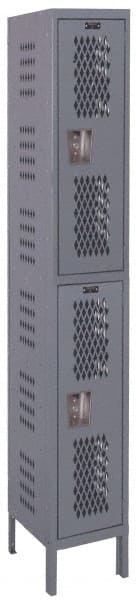 Hallowell - 1 Door, 1 Tier, Heavy-Duty Ventilated Wardrobe & Box Lockers - Exact Tooling