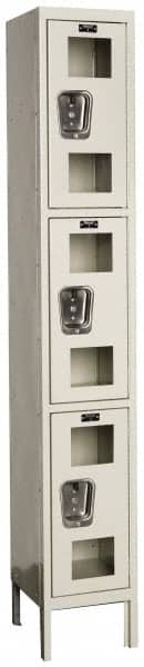 Hallowell - 3 Door, 3 Tier, Safety-View Wardrobe Lockers - Exact Tooling