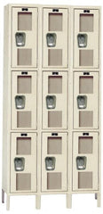 Hallowell - 9 Door, 3 Tier, Safety-View Wardrobe Lockers - Exact Tooling