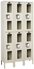 Hallowell - 6 Door, 2 Tier, Safety-View Wardrobe Lockers - Exact Tooling