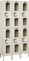 Hallowell - 6 Door, 2 Tier, Safety-View Wardrobe Lockers - Exact Tooling
