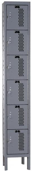 Hallowell - 6 Door, 6 Tier, Heavy-Duty Ventilated Wardrobe & Box Lockers - Exact Tooling