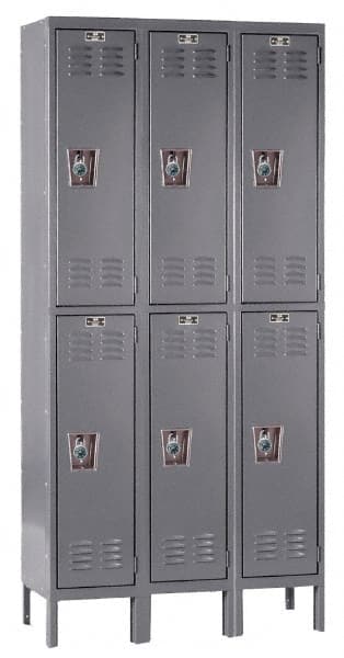 Hallowell - 6 Door, 2 Tier, Ready-Built Wardrobe & Box Lockers - Exact Tooling
