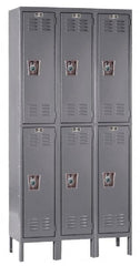 Hallowell - 6 Door, 2 Tier, Ready-Built Wardrobe & Box Lockers - Exact Tooling