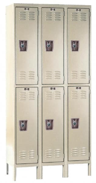 Hallowell - 6 Door, 2 Tier, Ready-Built Wardrobe & Box Lockers - Exact Tooling