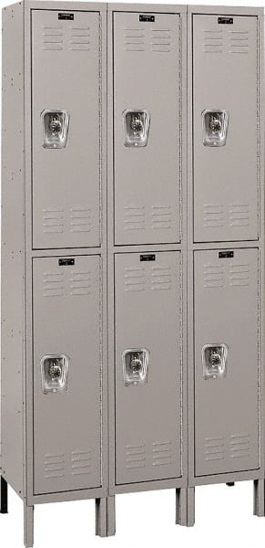 Hallowell - 6 Door, 2 Tier, Ready-Built Wardrobe & Box Lockers - Exact Tooling