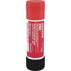 Loctite - 9 g Stick, Red, High Strength Semisolid Threadlocker - Series 268, 72 hr Full Cure Time, Hand Tool, Heat Removal - Exact Tooling