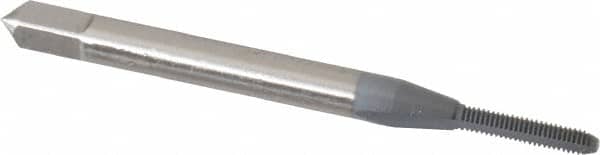 OSG - #1-72 UNF 2B 2 Flute elektraLUBE Finish High Speed Steel Straight Flute Standard Hand Tap - Bottoming, Right Hand Thread, 1-11/16" OAL, 3/8" Thread Length, H2 Limit - Exact Tooling