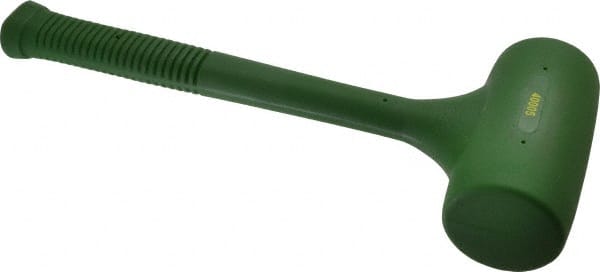 Garland - 58 oz Head 2-1/2" Face Diam Polyurethane Dead Blow Hammer - 15-1/2" OAL, Polyurethane Handle - Exact Tooling