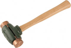 Garland - 3-1/2 Lb Head 1-1/2" Face Copper Split Head Hammer - Wood Handle - Exact Tooling