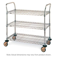Metro - Carts; Type: Utility ; Load Capacity (Lb.): 375.000 ; Number of Shelves: 3 ; Width (Inch): 21 ; Length (Inch): 36 ; Height (Inch): 39 - Exact Tooling