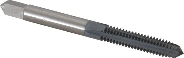 OSG - #12-24 UNC 2B/3B 4 Flute elektraLUBE Finish High Speed Steel Straight Flute Standard Hand Tap - Plug, Right Hand Thread, 2-5/8" OAL, 15/16" Thread Length, H3 Limit - Exact Tooling