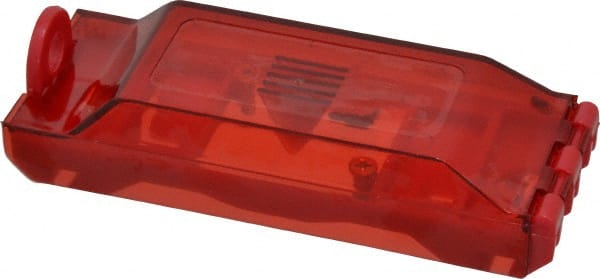Master Lock - 9/32 Wide, Polycarbonate Wall Switch Lockout - 4-1/2" Lockout Length, 1" Lockout Thickness, 1 Padlock, 1 Circuit, Includes Labels, English/French/Spanish - Exact Tooling