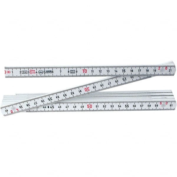 Wiha - Folding Rules Overall Length (Feet): 6.56 Graduation (Inch): 3/32 - Exact Tooling
